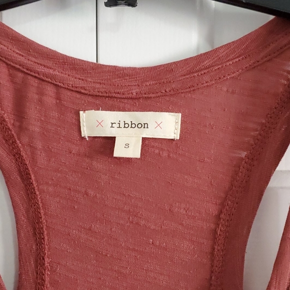 NWOT Women's Ribbon by Plenty Rusted Orange Tank Top Small - Picture 2 of 4
